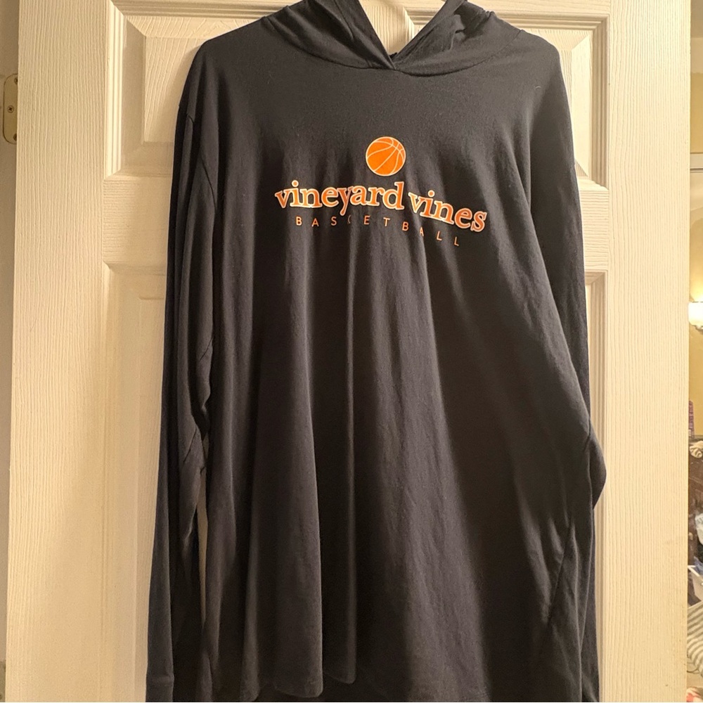 Vineyard Vines Men’s Black Long Sleeve Hooded Tshirt